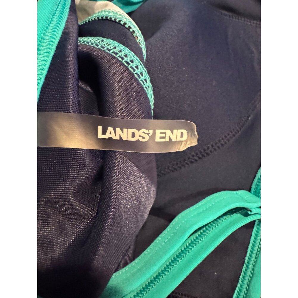 Lands End Womens Swim Suit Tankini Top Only Size M Pull-On With Spaghetti Straps - Picture 3 of 8